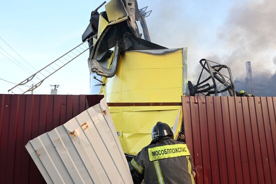 Russia Warehouse Fire