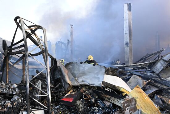 Russia Warehouse Fire