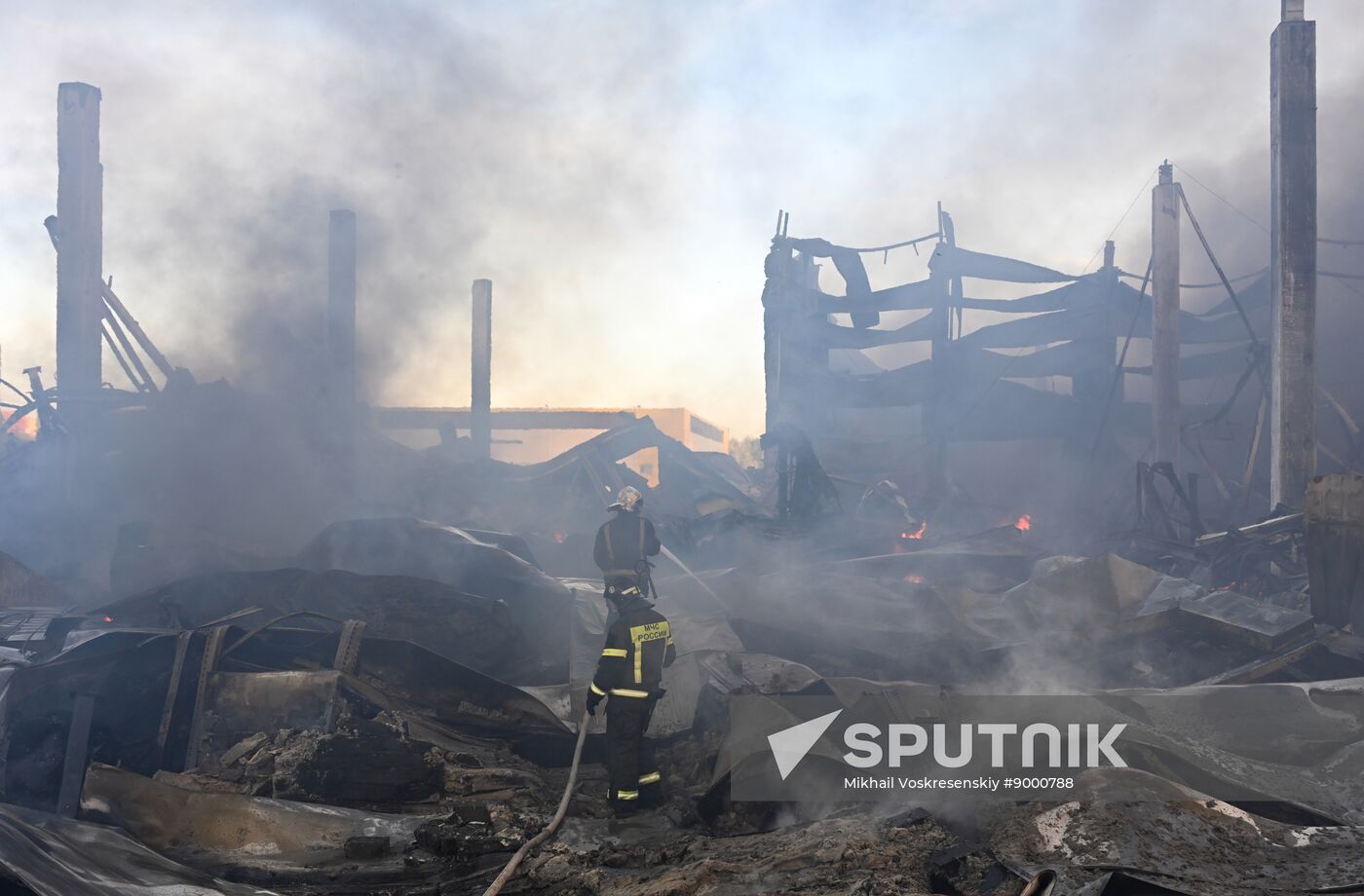 Russia Warehouse Fire