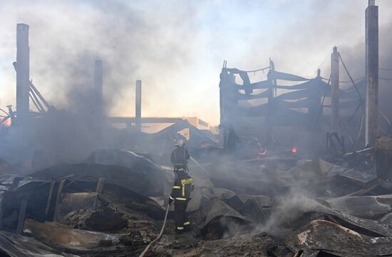 Russia Warehouse Fire