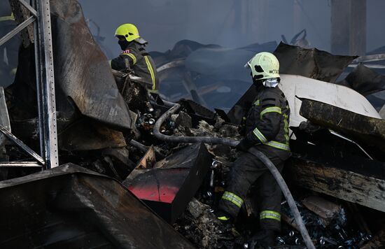 Russia Warehouse Fire