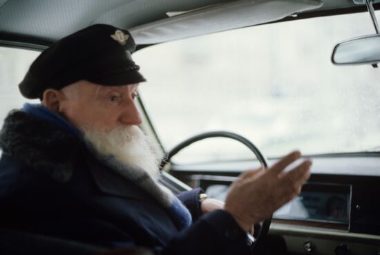 Moscow's oldest taxi driver Mikhail Yutkevich, 77