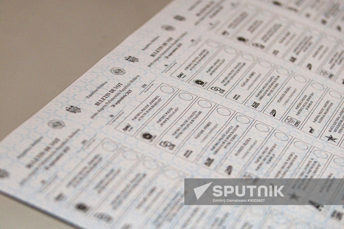 Moldova Parliamentary Election Ballots