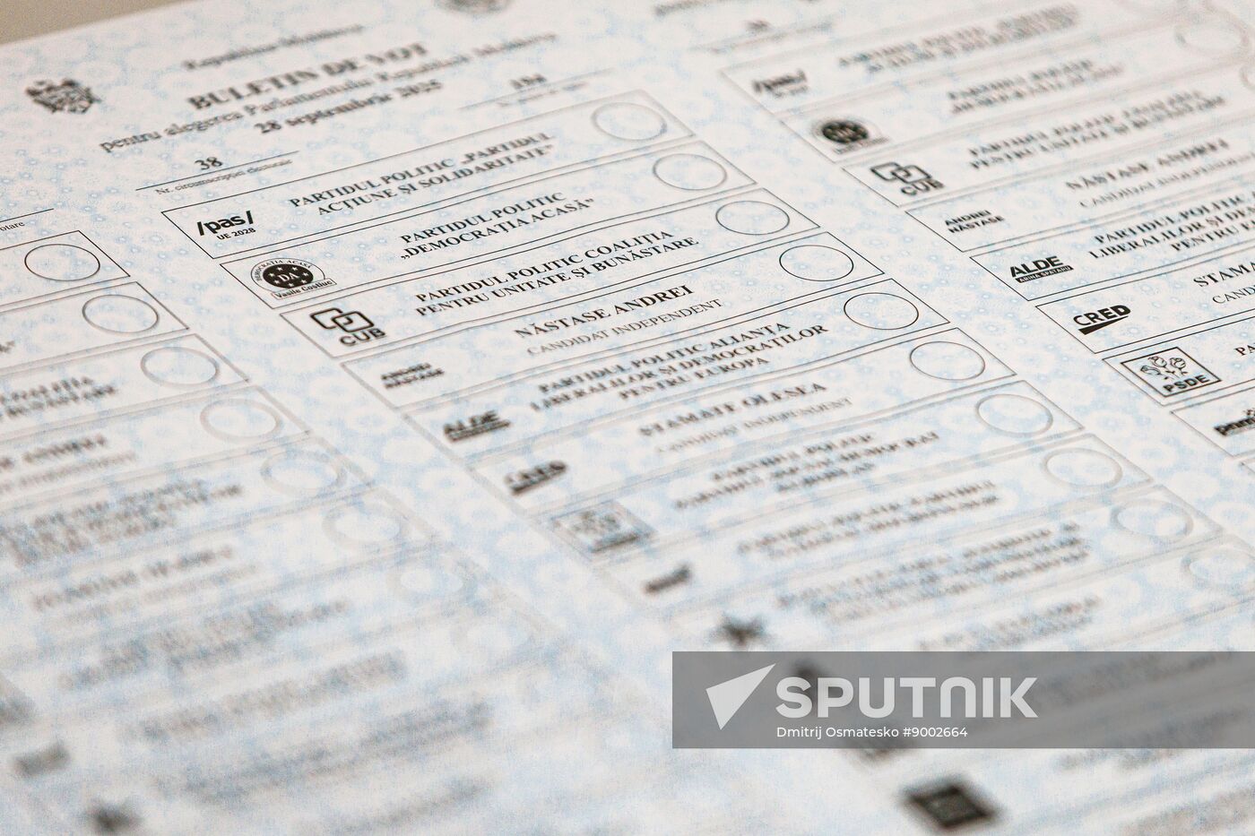 Moldova Parliamentary Election Ballots