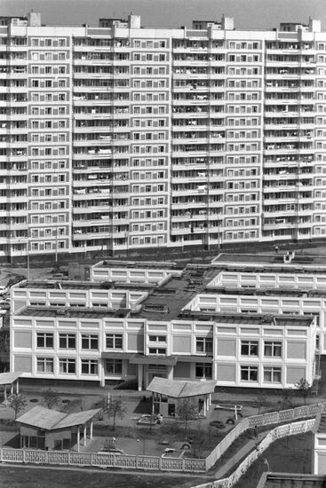New residential neighborhood under construction in Timiryazevsky District of Moscow