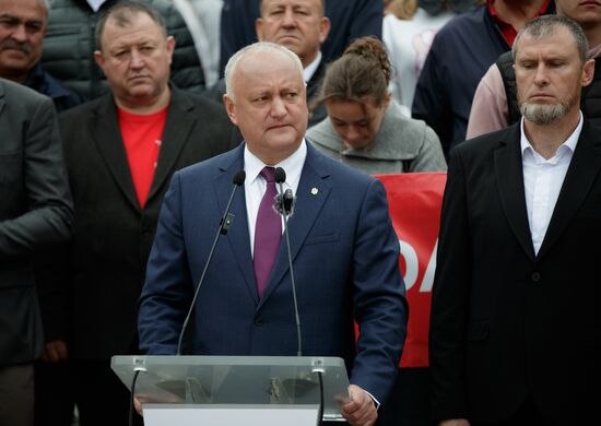 Moldova Parliamentary Election Rally
