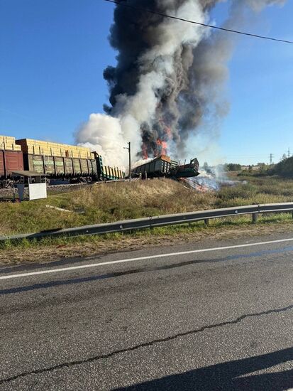 Russia Freight Train Accident
