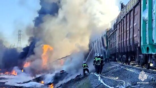 Russia Freight Train Accident
