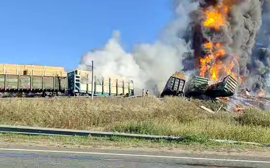 Russia Freight Train Accident