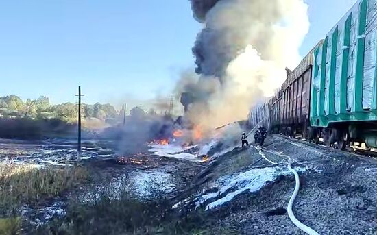 Russia Freight Train Accident