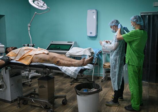 Russia Ukraine Military Operation Akhmat Frontline Hospital
