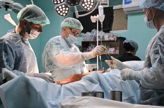 Russia Ukraine Military Operation Akhmat Frontline Hospital
