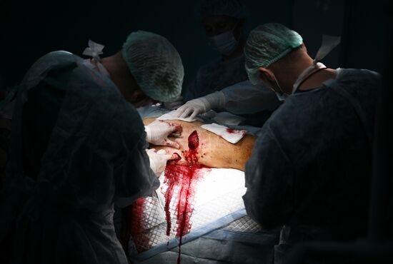 Russia Ukraine Military Operation Akhmat Frontline Hospital