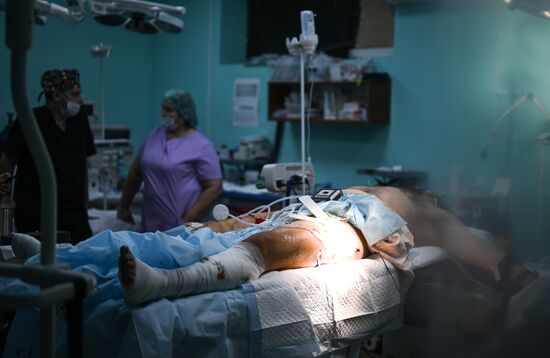 Russia Ukraine Military Operation Akhmat Frontline Hospital