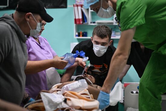Russia Ukraine Military Operation Akhmat Frontline Hospital