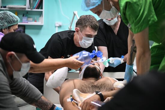 Russia Ukraine Military Operation Akhmat Frontline Hospital