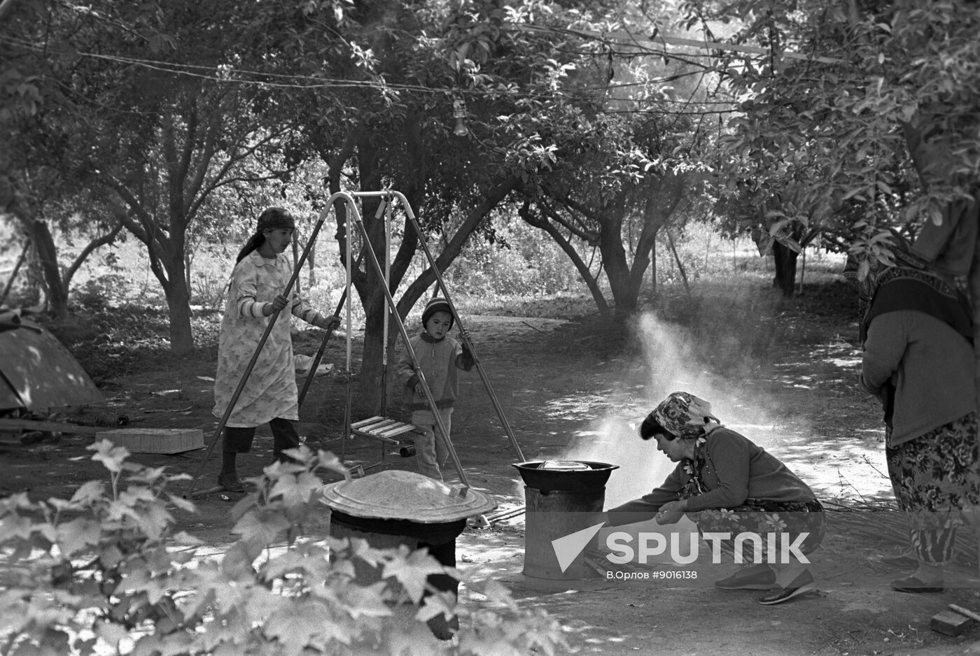 Tajik collective farmer's family