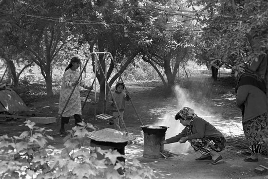 Tajik collective farmer's family