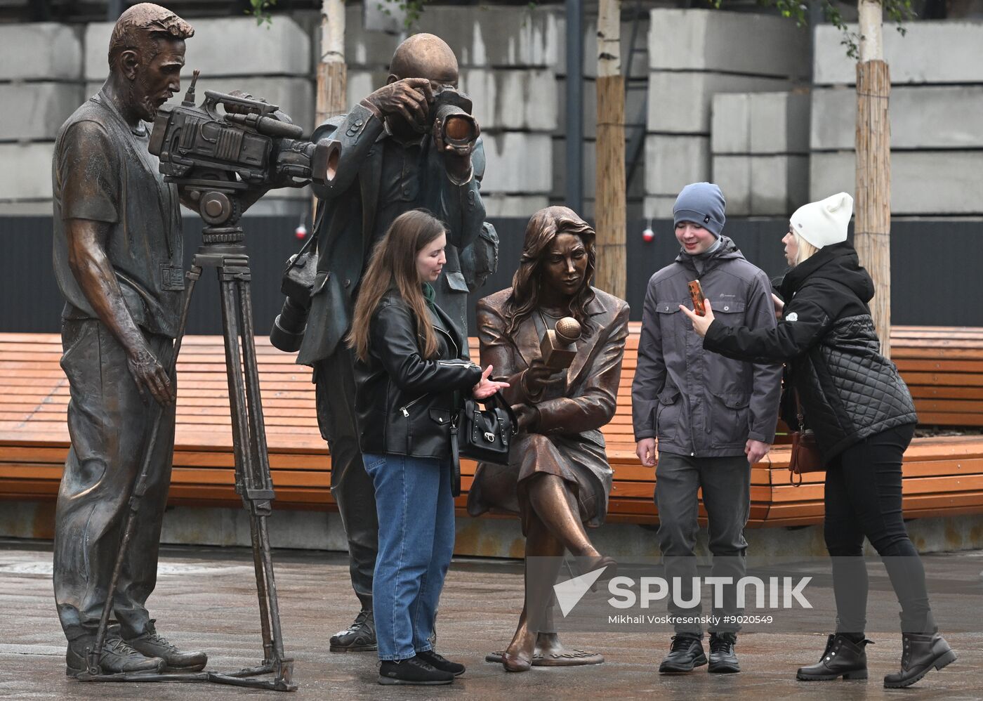 Russia Journalists Sculpture