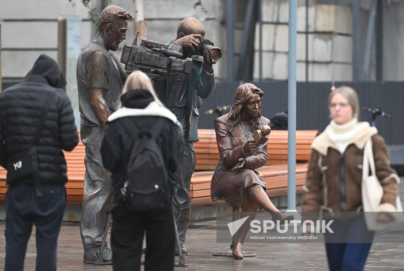 Russia Journalists Sculpture