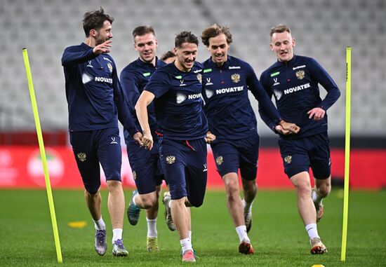 Russia Soccer Friendly Russia Training