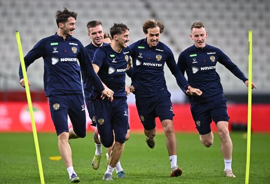 Russia Soccer Friendly Russia Training