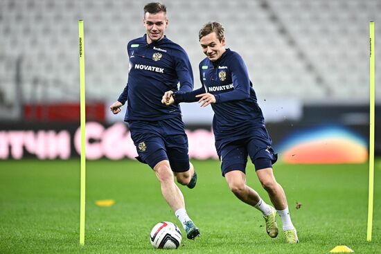 Russia Soccer Friendly Russia Training