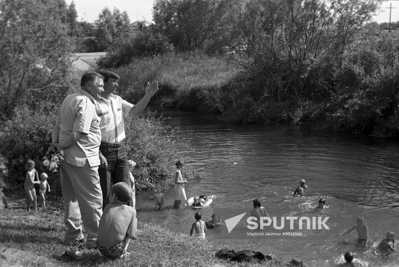 Writer Mikhail Alekseyev at home
