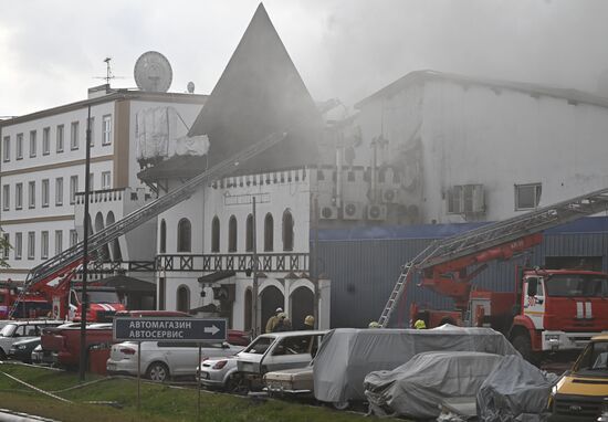 Russia Motor Oil Workshop Fire