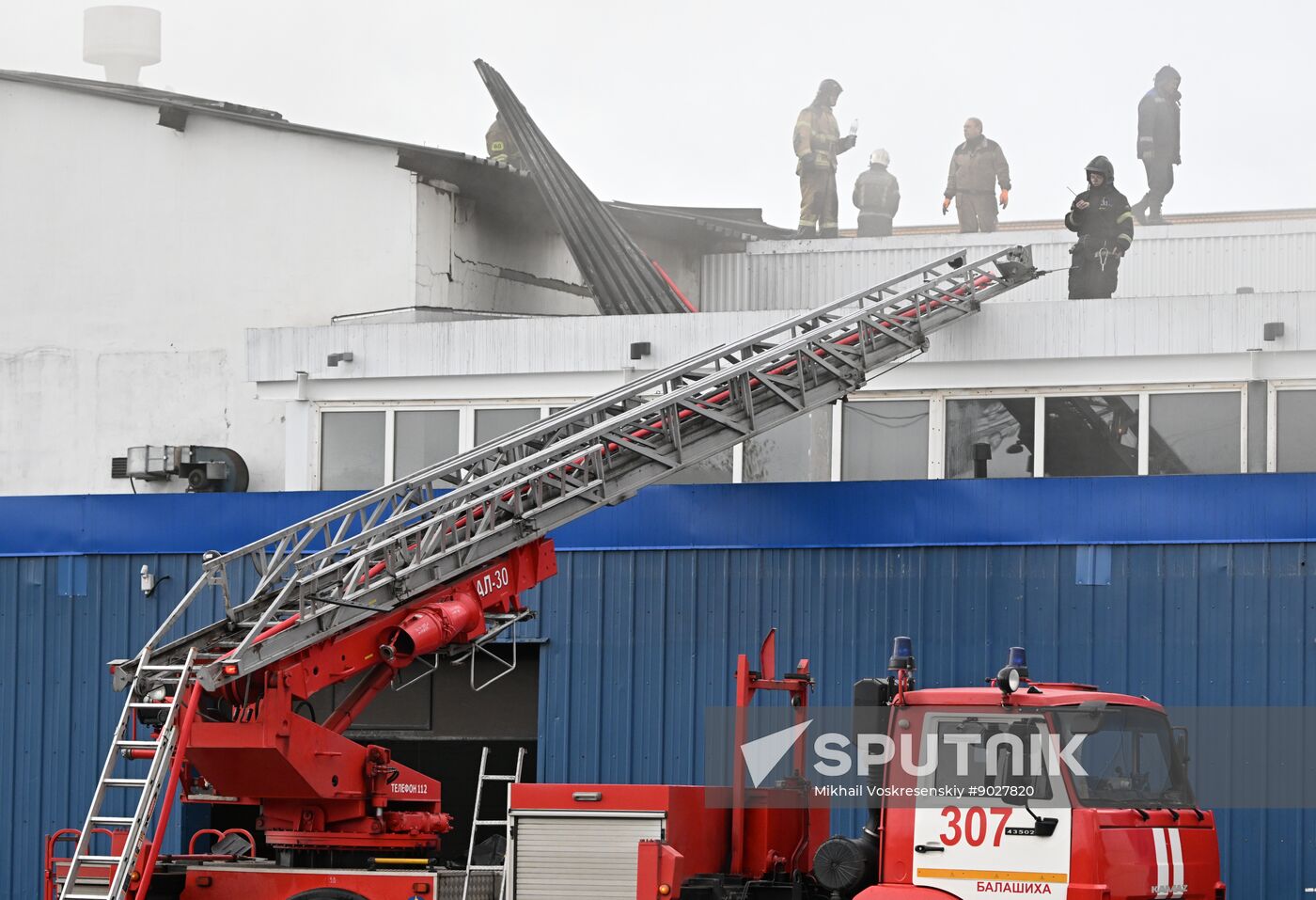 Russia Motor Oil Workshop Fire