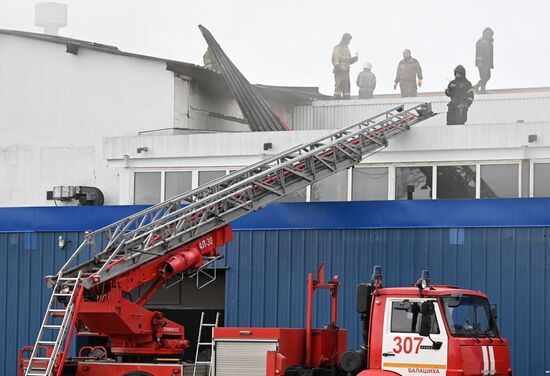 Russia Motor Oil Workshop Fire