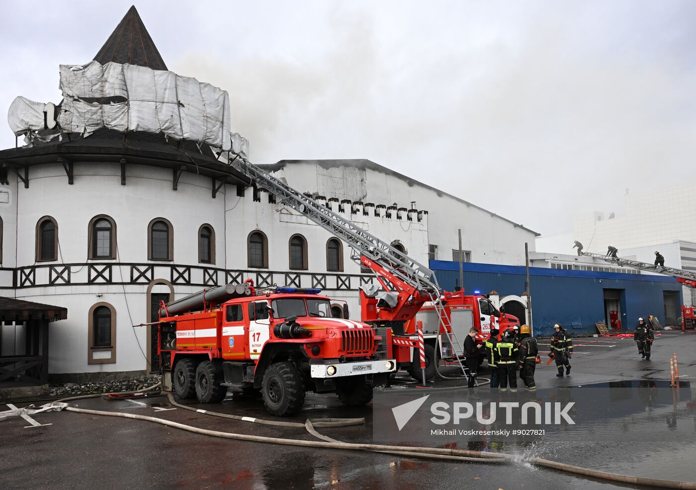 Russia Motor Oil Workshop Fire