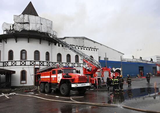 Russia Motor Oil Workshop Fire