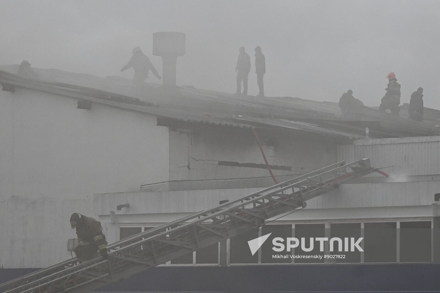 Russia Motor Oil Workshop Fire