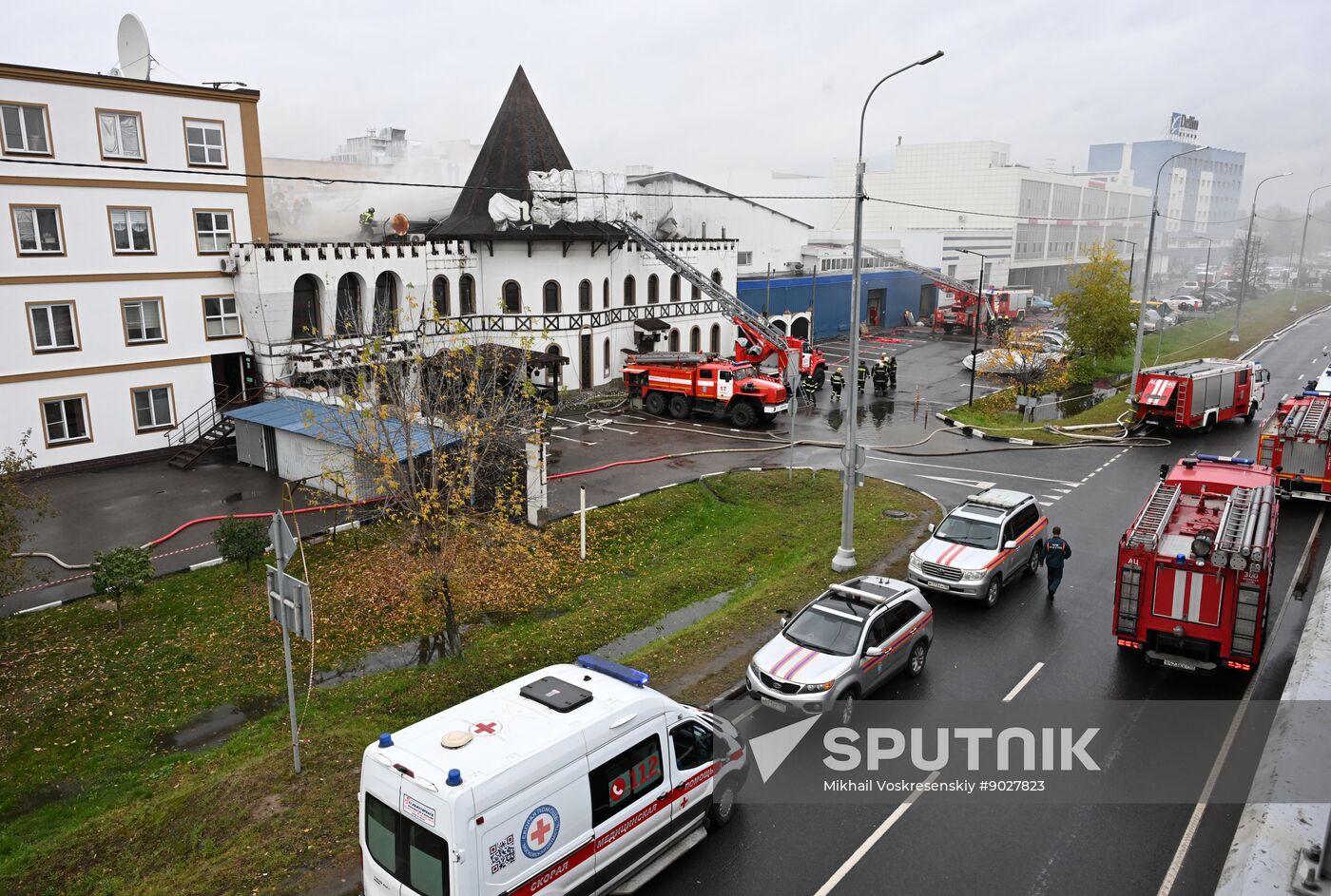 Russia Motor Oil Workshop Fire