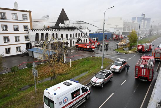 Russia Motor Oil Workshop Fire