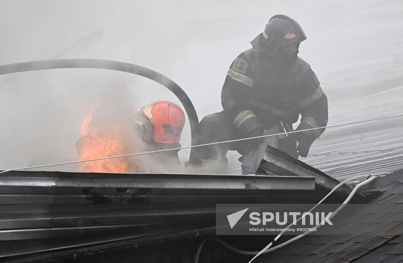 Russia Motor Oil Workshop Fire