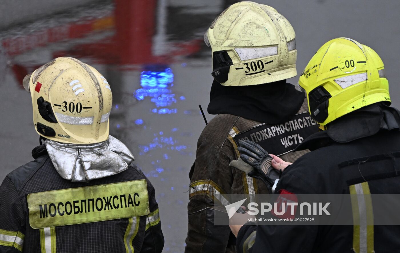 Russia Motor Oil Workshop Fire
