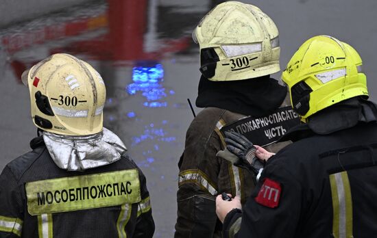 Russia Motor Oil Workshop Fire