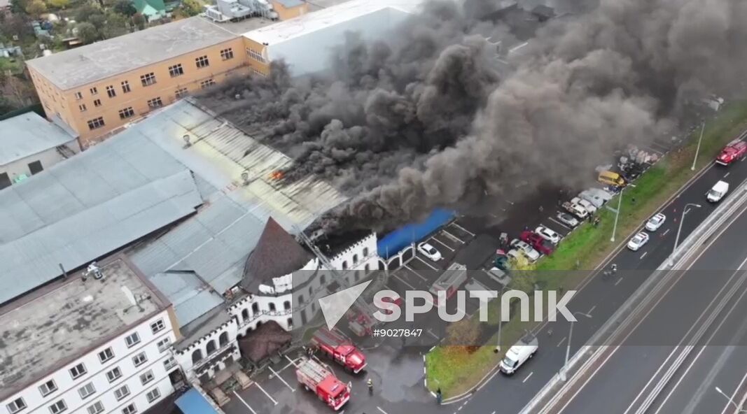 Russia Motor Oil Workshop Fire