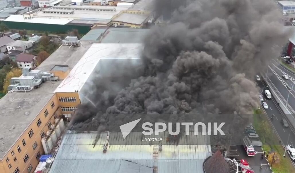 Russia Motor Oil Workshop Fire