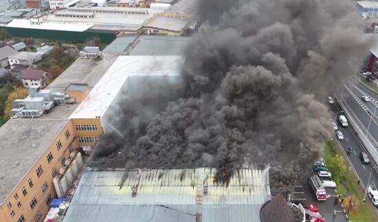 Russia Motor Oil Workshop Fire