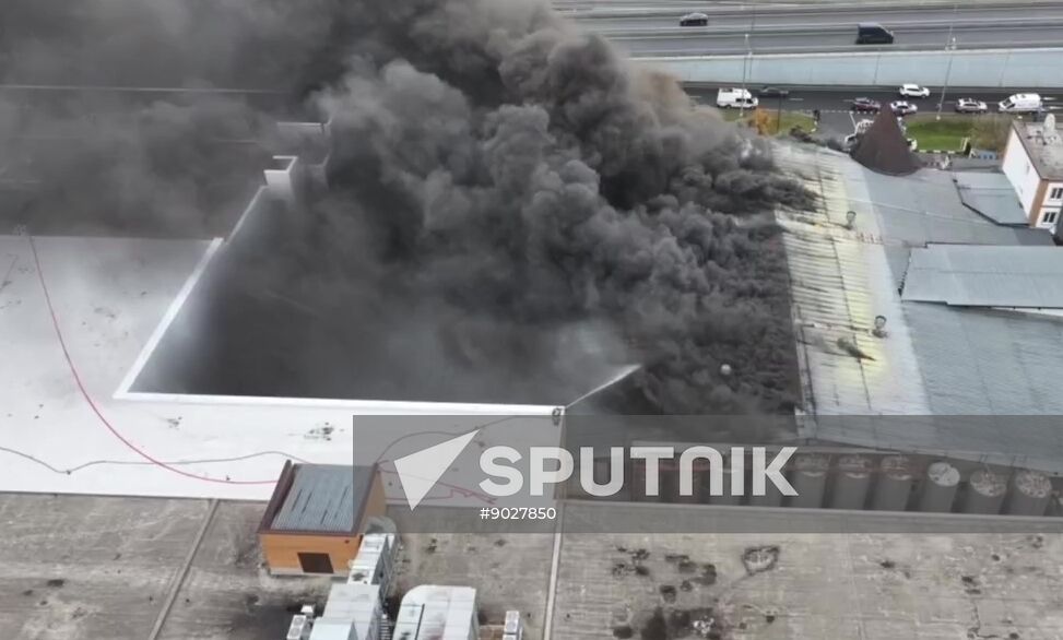 Russia Motor Oil Workshop Fire