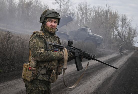 Russia Ukraine Military Operation Artillery Unit