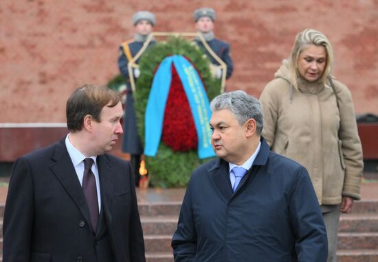 Russia Kazakhstan Wreath Laying