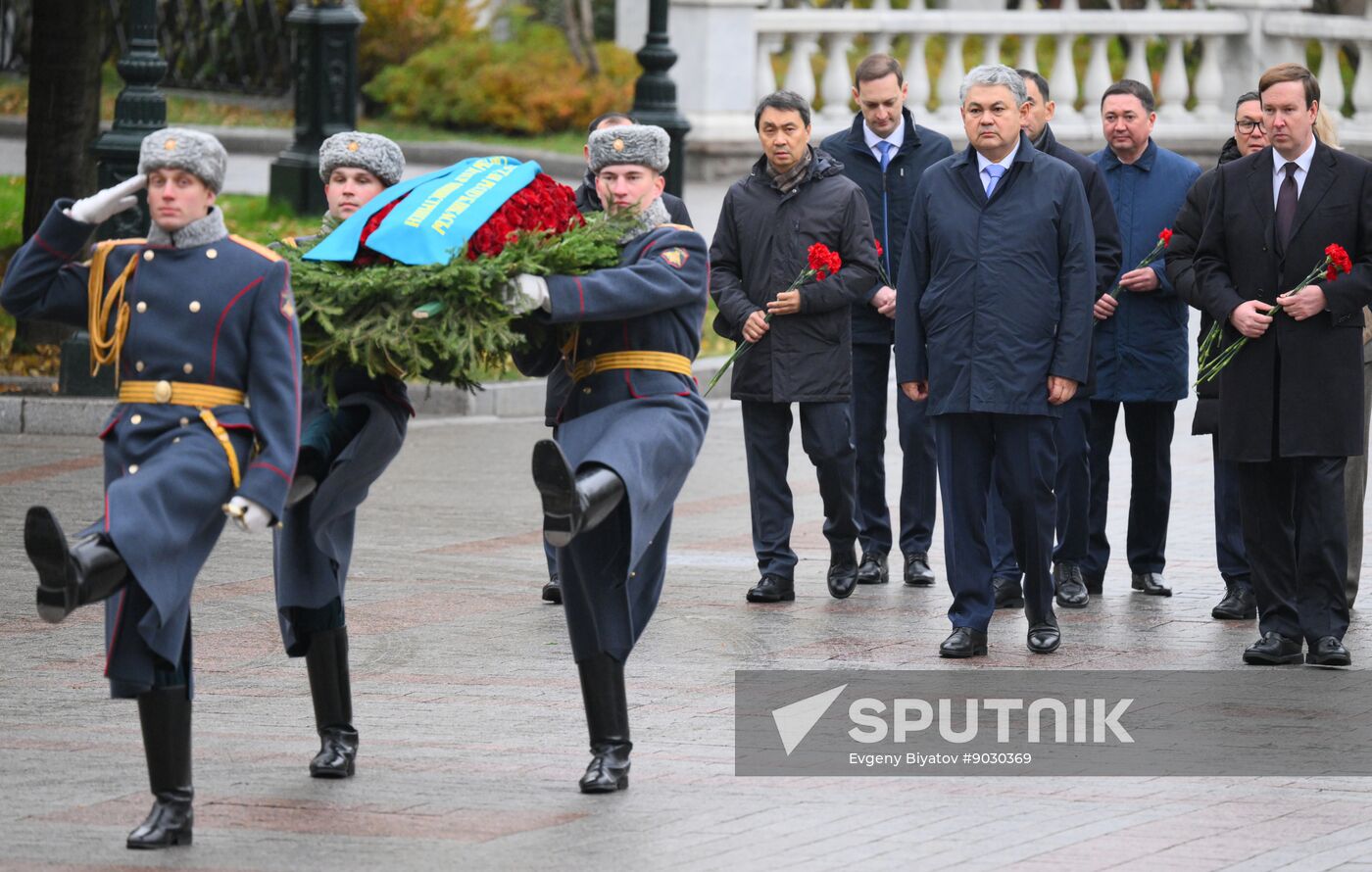 Russia Kazakhstan Wreath Laying