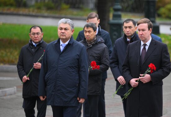 Russia Kazakhstan Wreath Laying