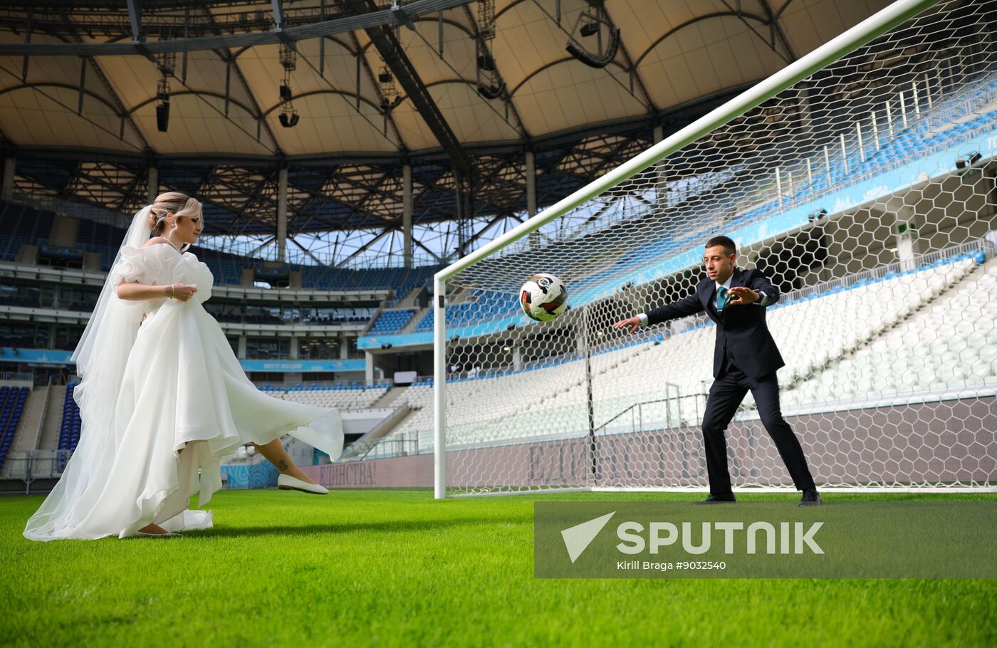 Russia Stadium Wedding