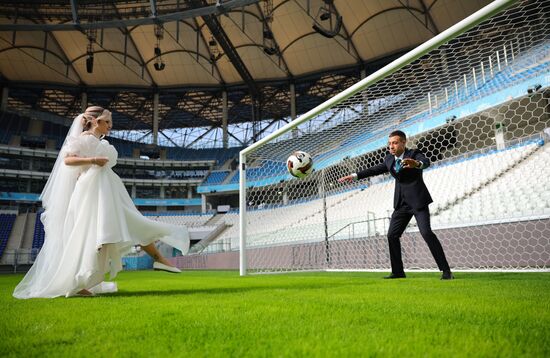 Russia Stadium Wedding