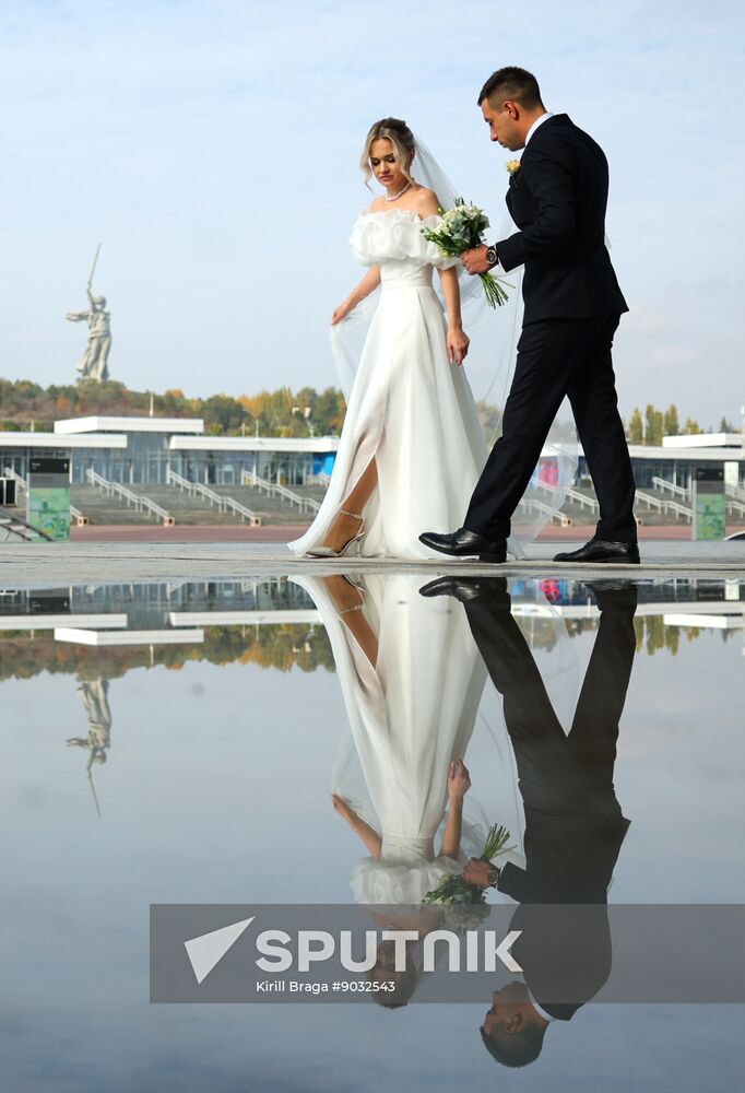 Russia Stadium Wedding